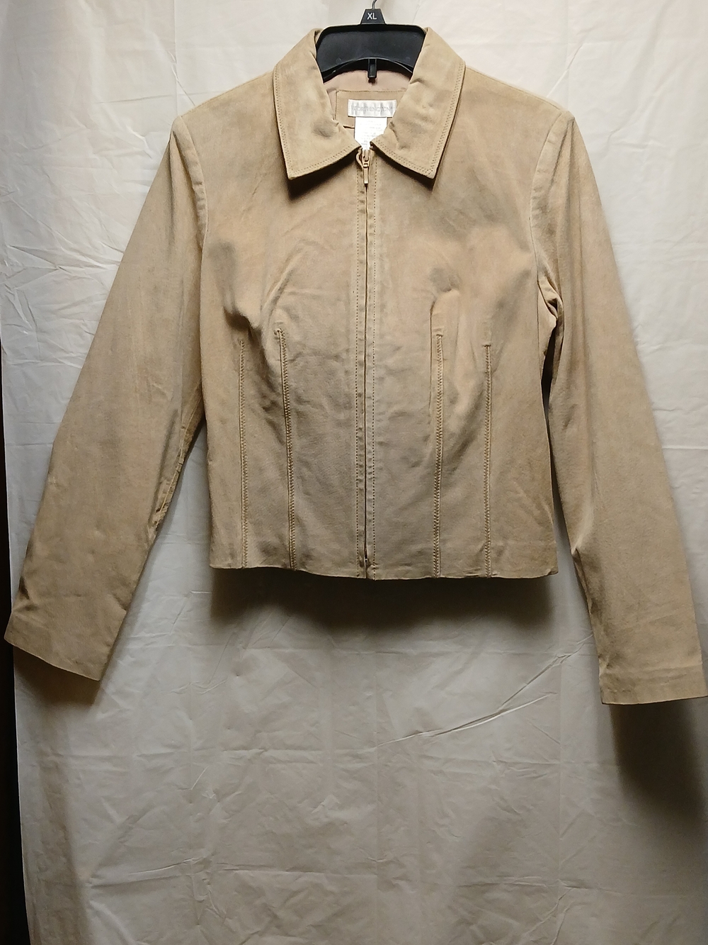 Worthington Light Tan Suede Zip-Front Women's Jacket